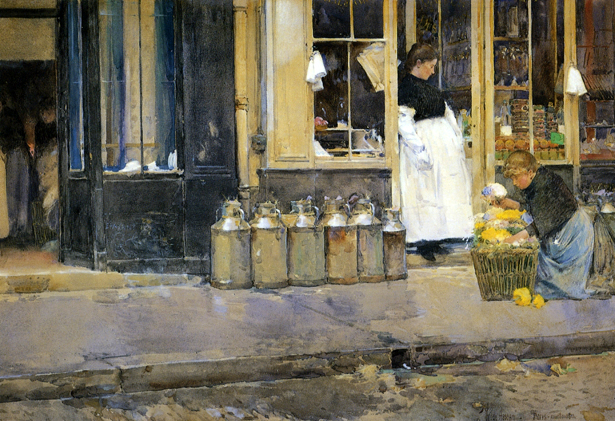 La Bouquetiere et la Latiere (aka Flower Store and Dairy Store): ca 1888
